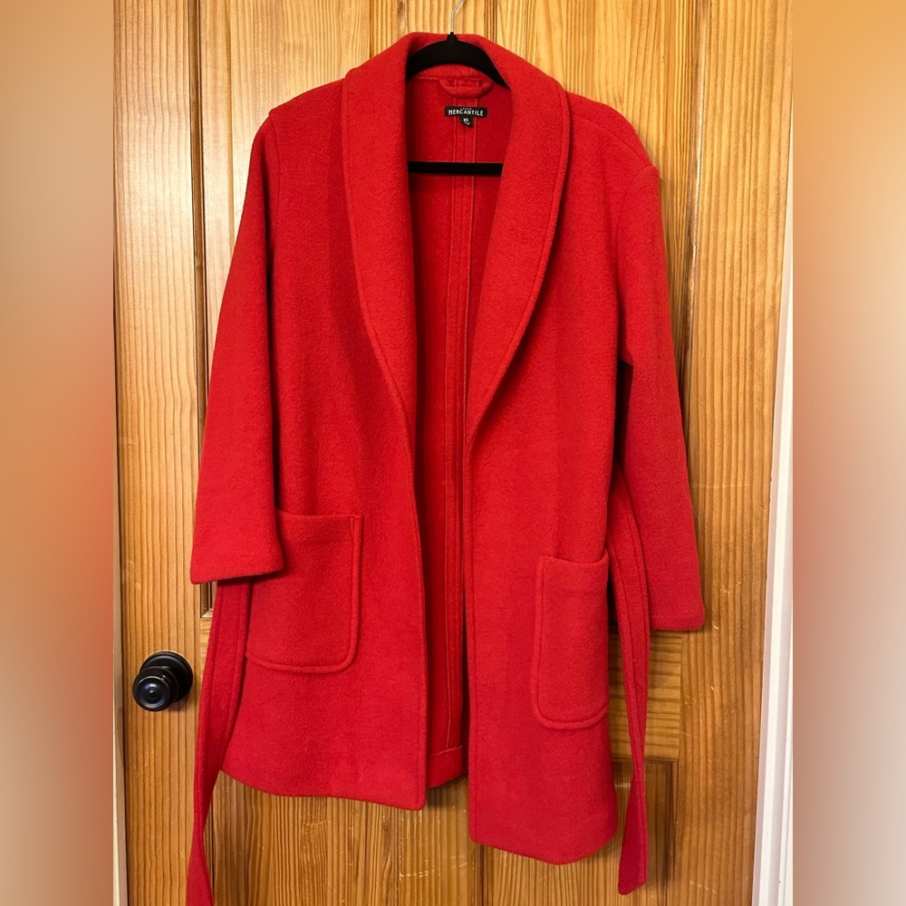 J Crew Mercantile Sz XS Red Coat, worn once